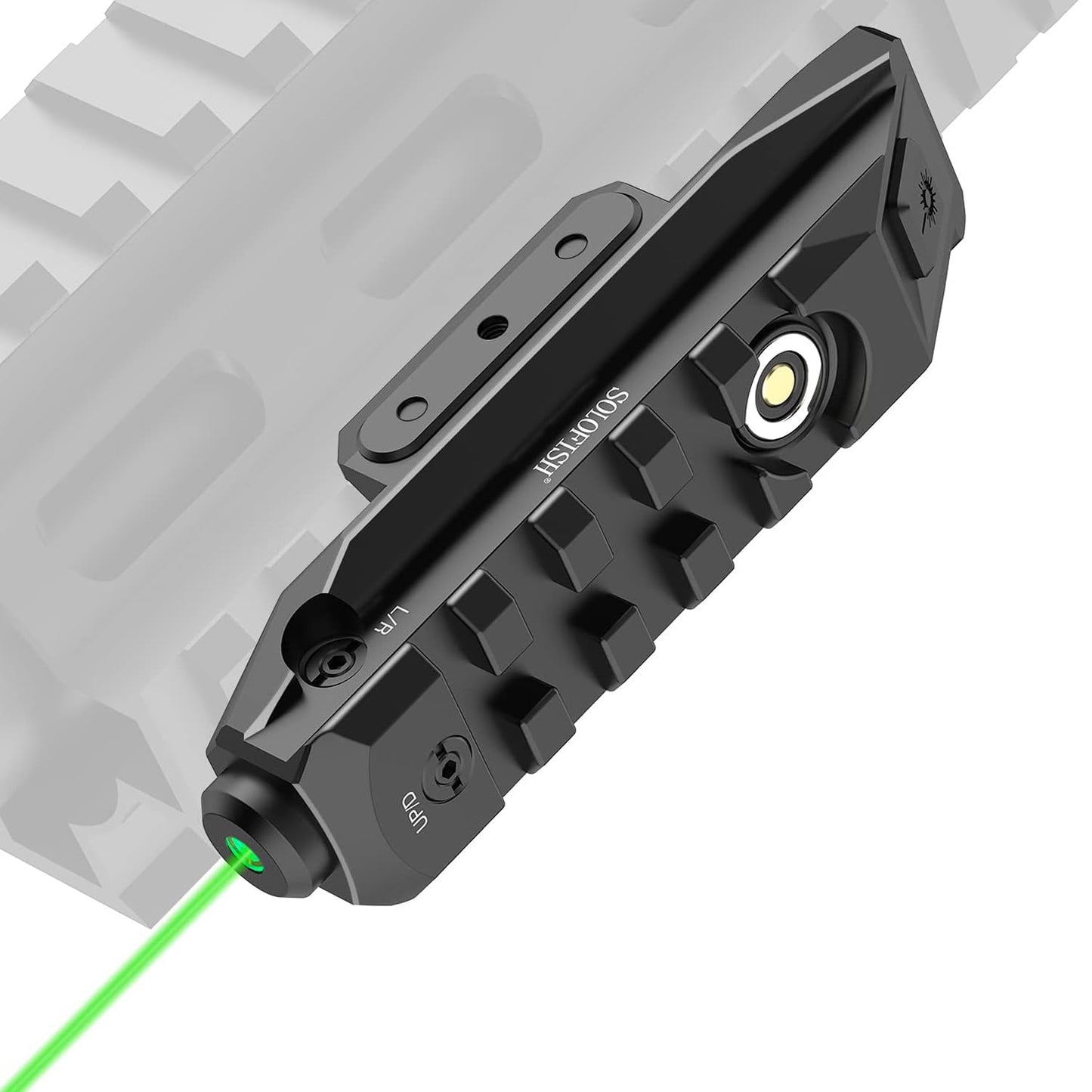 SOLOFISH SL-1107 Green Laser Sight with Picatinny Rail Mount, Low-Profile Tactical Rifle Laser Sight, Magnetic Rechargeable