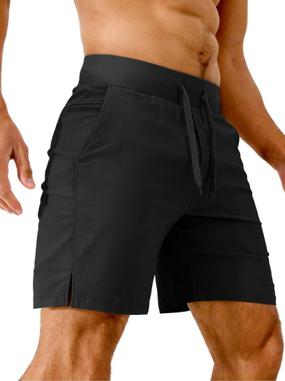 Comdecevis Mens Running Shorts 7 Inch Quick Dry Casual Hybrid Gym Workout Athletic Shorts for Men L(36) Black