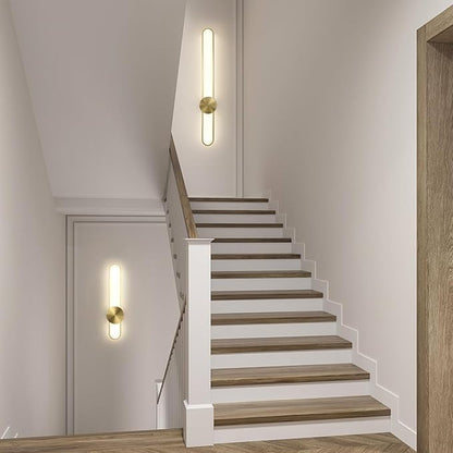 JAYMP Modern Wall Sconce Dimmable LED Wall Light Fixture, Hardwired Wall Lamp for Living Room, Dining Room, Bedroom, Hallway, Lobby, Entryway (Brushed Gold, H56cm/22inch)