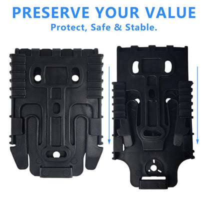 LAFENLIN Quick-Lock System 2-Pack for Tactical Holsters [Secure & Fast Swap] - A Few Seconds Detach Mount for Police, Security & Range Shooters, Fits Duty Belts & Thigh Rigs (Black)