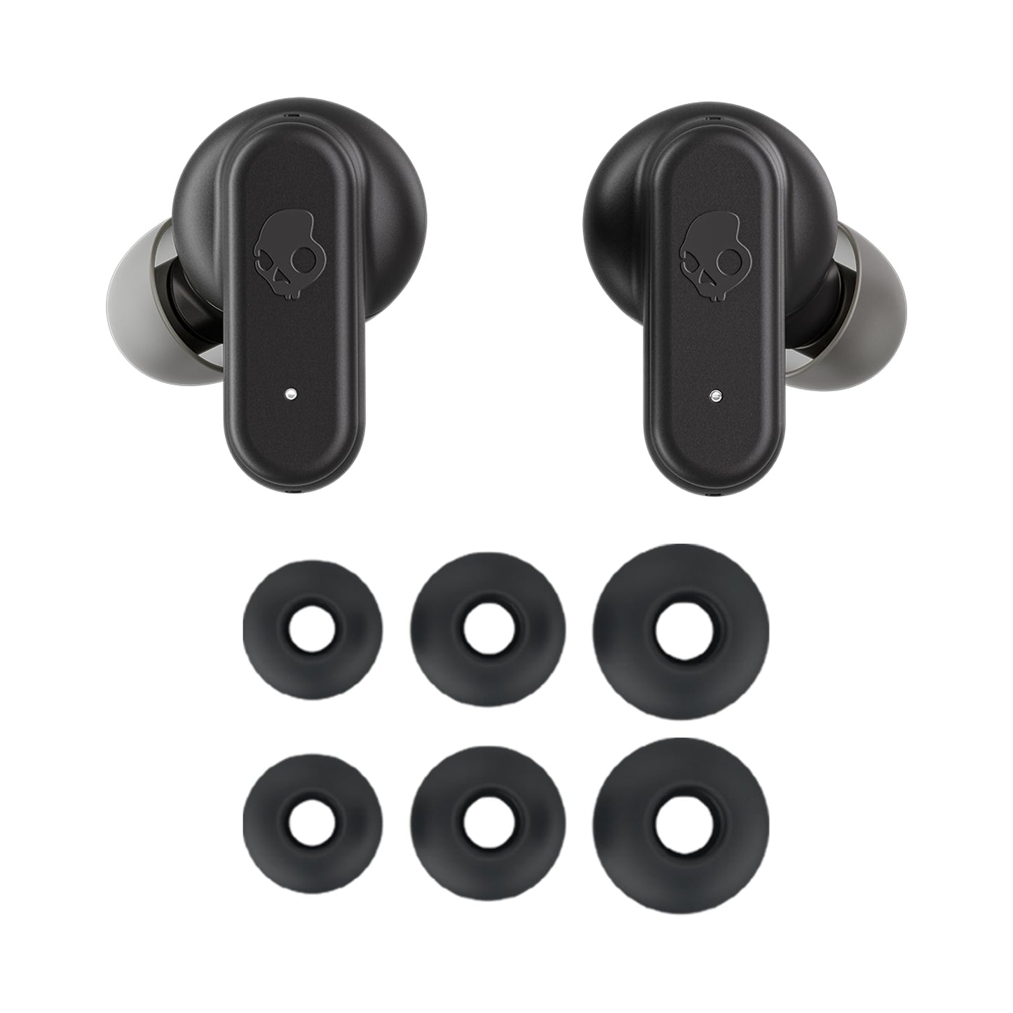Skullcandy Dime 3 Wireless Earbuds, Bluetooth Headphones, Noise Isolating Fit, Up to 20 Hours Battery, Microphone for iPhone Android, Easy Carry with Integrated Lanyard - Bone