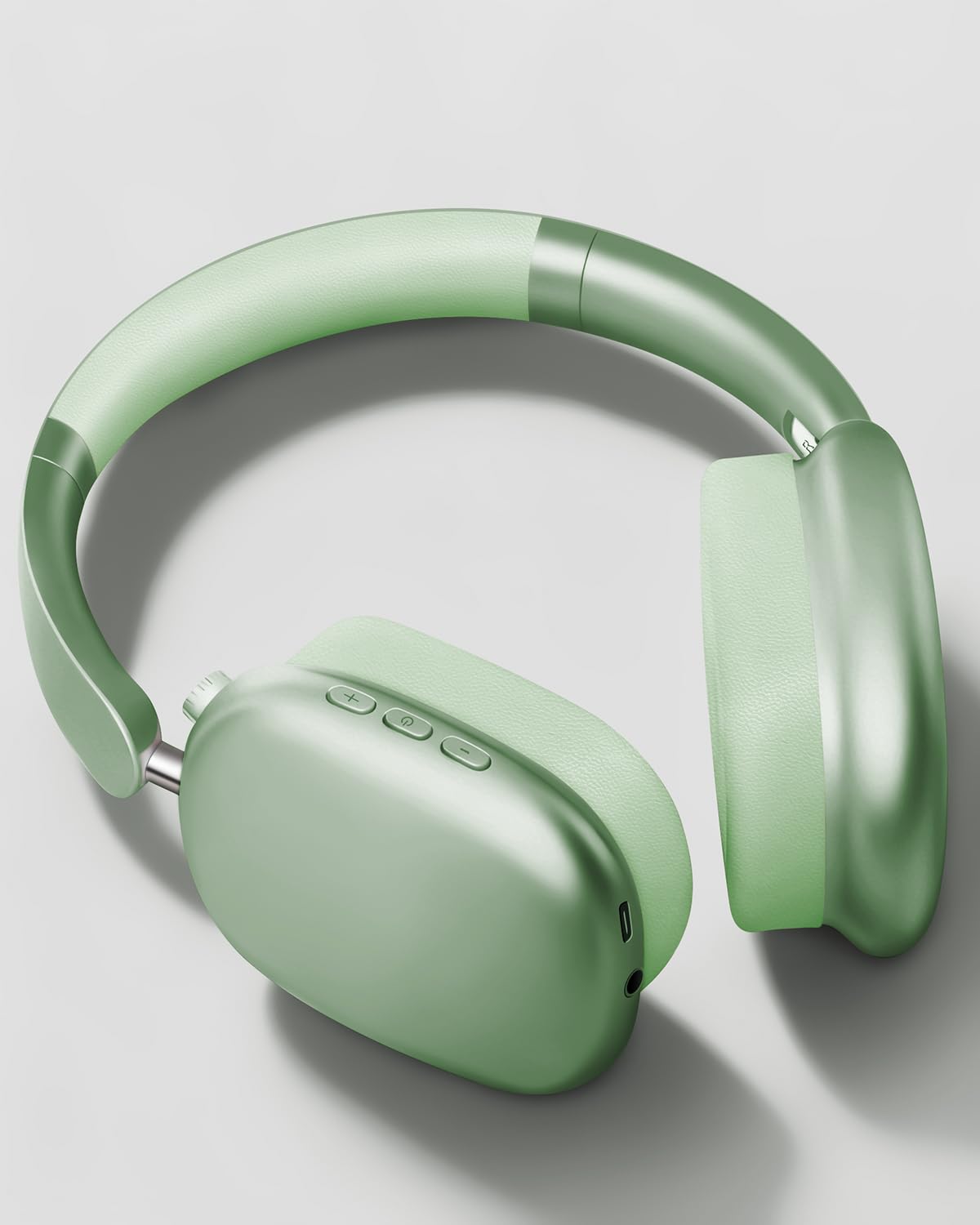 Wentronic Y01 Wireless Noise Canceling Headphones Bluetooth 5.3 Over Ear Headphones with Microphone, Hi-Res Audio, 48H Playtime, Foldable Comfortable Earpads,Compatible with iOS,Android,PC, Green