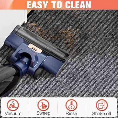 MYFAMIREA Commercial Floor Mat 3' x 5' Extra Large Front Door Industrial Rug Heavy Duty Brush Step Entrance Mat Weather Utility Rug with Non Slip Rubber Backing Low Profile for Entryway, Charcoal Grey
