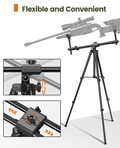 Trakiom Hunting Tripod Hunting Rests with Dual Frame, Increased Height 25.2 inches to 48.8 inches, Shooting Tripod Provide Maximum Shooting Stability for Outdoors, Ground Blinds