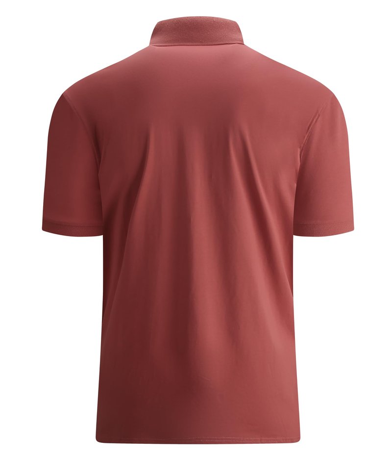 Alex Vando Mens Polo Shirts Short Sleeve Regular Fit Fashion Designed Shirt,Vermilion,L
