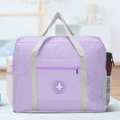 Travel Bag for Women Foldable Duffle Bag Spirit Airlines Personal Item Carry On Tote Lightweight Sports Gym Tote Weekender Overnight Bag (Purple)