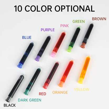 GC QUILL Calligraphy Pens Set 64pcs - Calligraphy Fountain Pen Set with 3 Fountain Pens, 7 Varied Nibs, 54 Ink Cartridges(10 Colors) - Writing, Drawing and Calligraphy Practice for beginner GC-F354