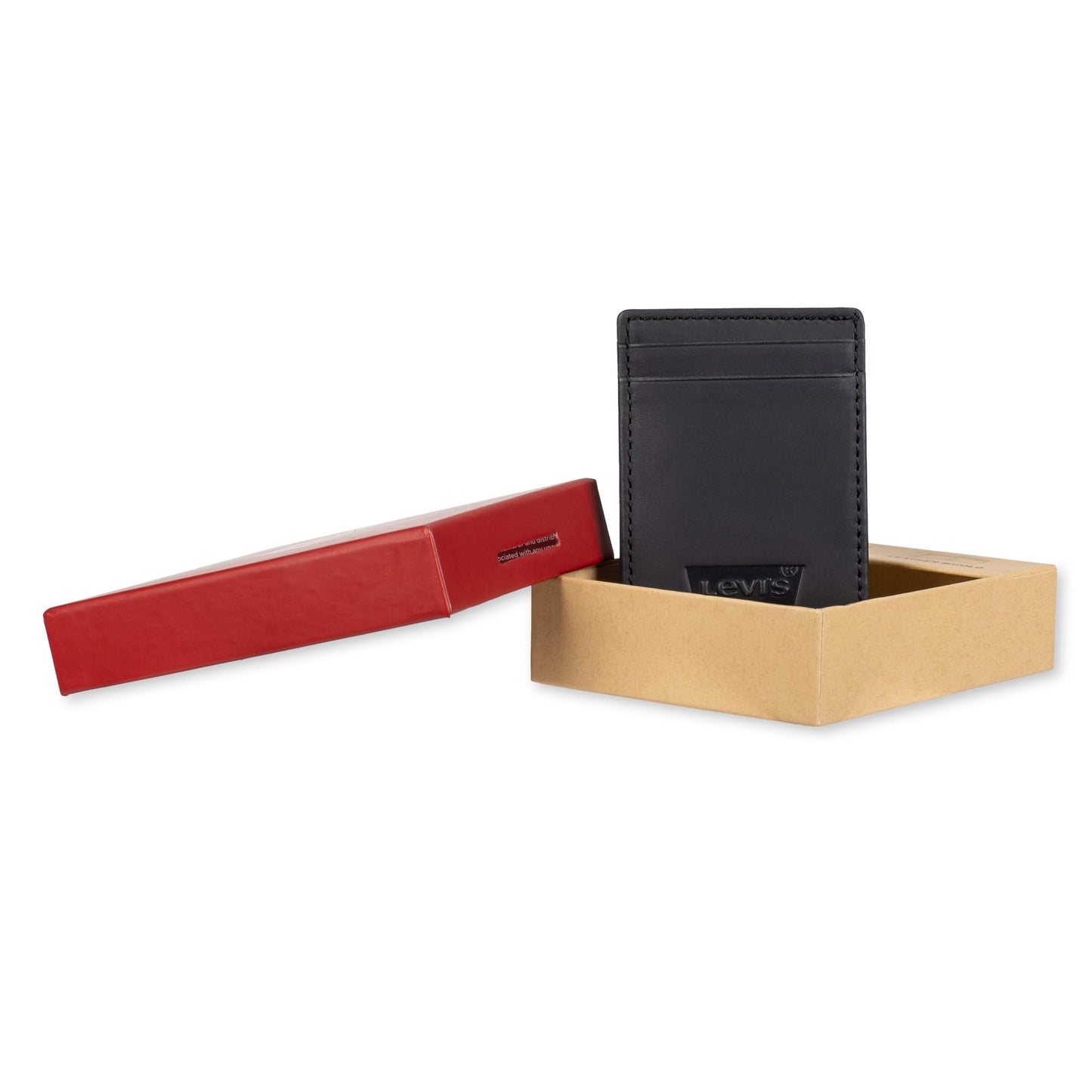 Levi's mens RFID Slim Everyday Card Case Wallet Black