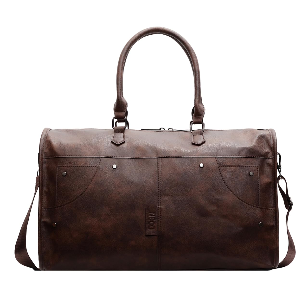 Travel Duffle Bag, PU Leather, Travel Weekender Overnight Bag, Handbag, Casual Bag, Large Capacity Gym Bag for Flight, Camping, Sports, Business Travel, Lightweight, Waterproof, 40L.