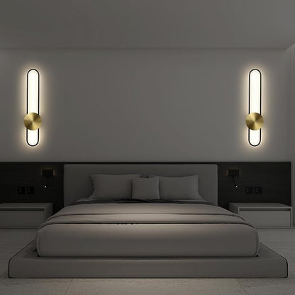 JAYMP Modern Wall Sconce Dimmable LED Wall Light Fixture, Hardwired Wall Lamp for Living Room, Dining Room, Bedroom, Hallway, Lobby, Entryway (Brushed Gold, H56cm/22inch)