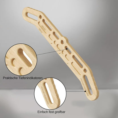Wooden Hangboard for Rock Climbing - Portable Training Tool to Enhance Finger Grip Strength | Indoor/Outdoor Use