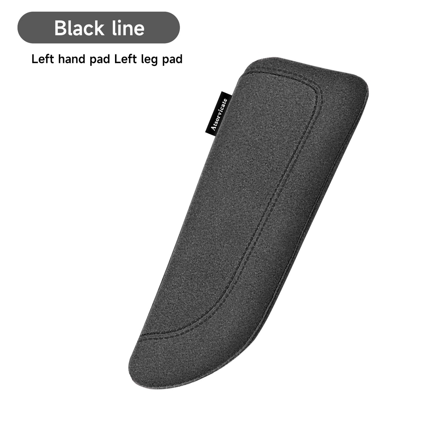 Car Elbow pad Memory Foam Rest pad Door armrest pad Center Console Knee arm pad Itlian Turn Fur Universal armrestarm pad car Knee Cushion pad Thigh Support Comfort Pillow (black line left)