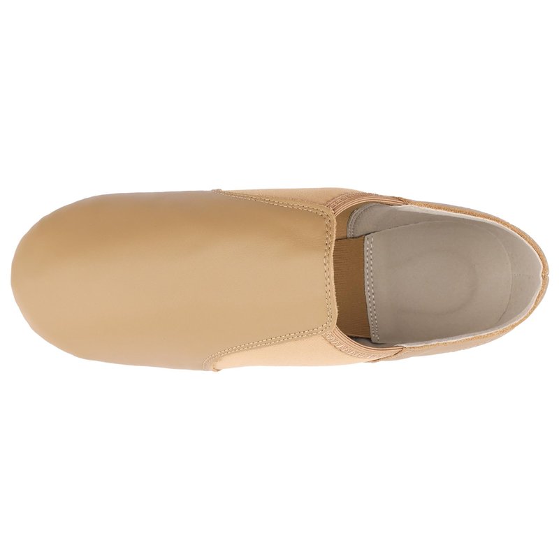 Linodes (Tent Leather Upper Jazz Shoe Slip-on for Women and Men's Dance Shoes Brown 9M