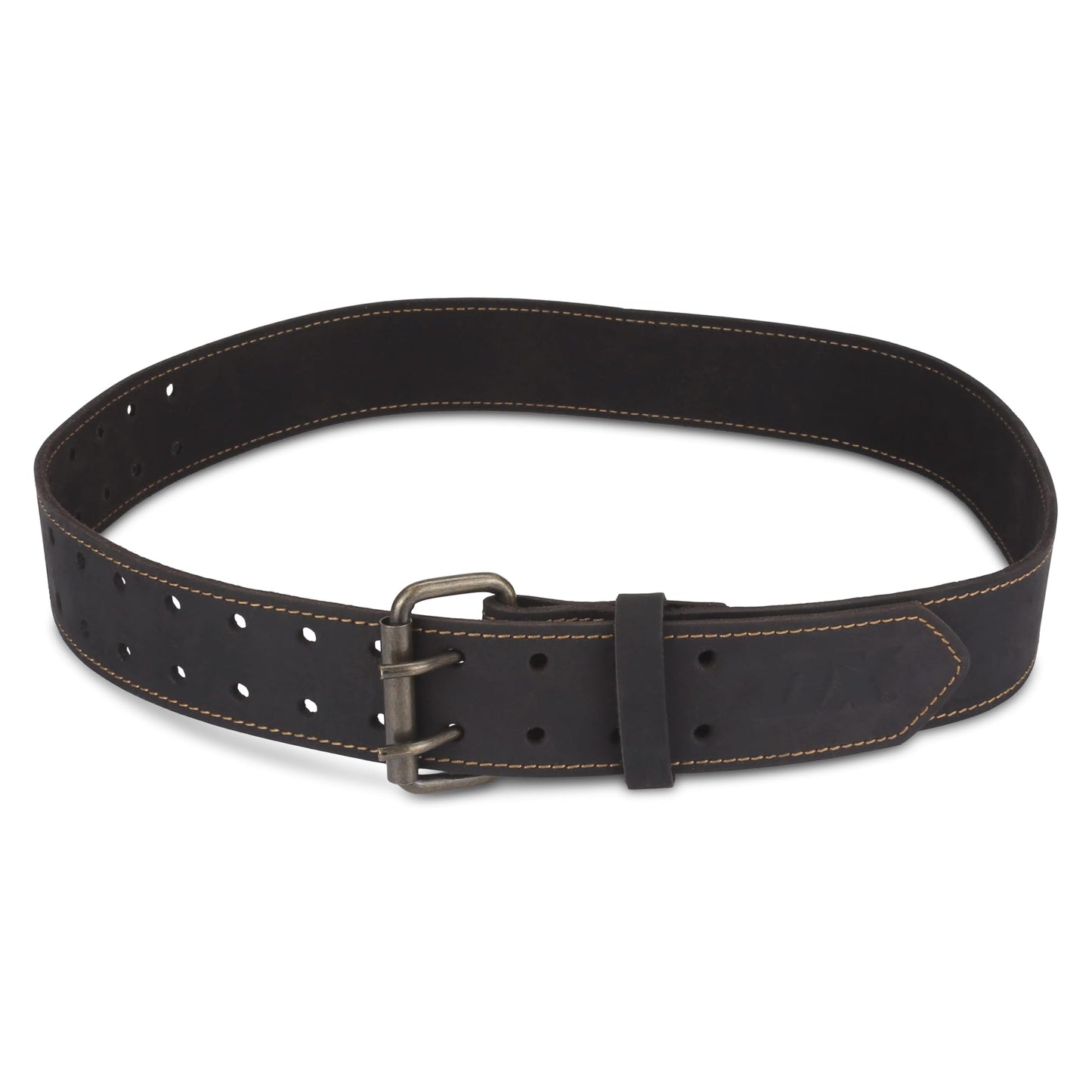 OX Pro 2 Inch Leather Tool Belt - Oil Tanned Full Grain Leather - Perimeter Stitched Construction Belt with Rivets - 28" to 44" Length - Cinturon Para Construccion