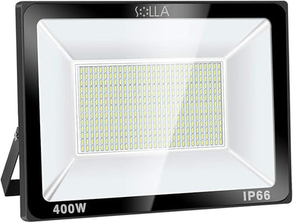400W LED Stadium Flood Light Outdoor, 2140W Equivalent, 32000LM Super Bright Outdoor Security Lights, IP66 Waterproof, 6000K Daylight White, Commercial Lighting for Sports Fields and Counts