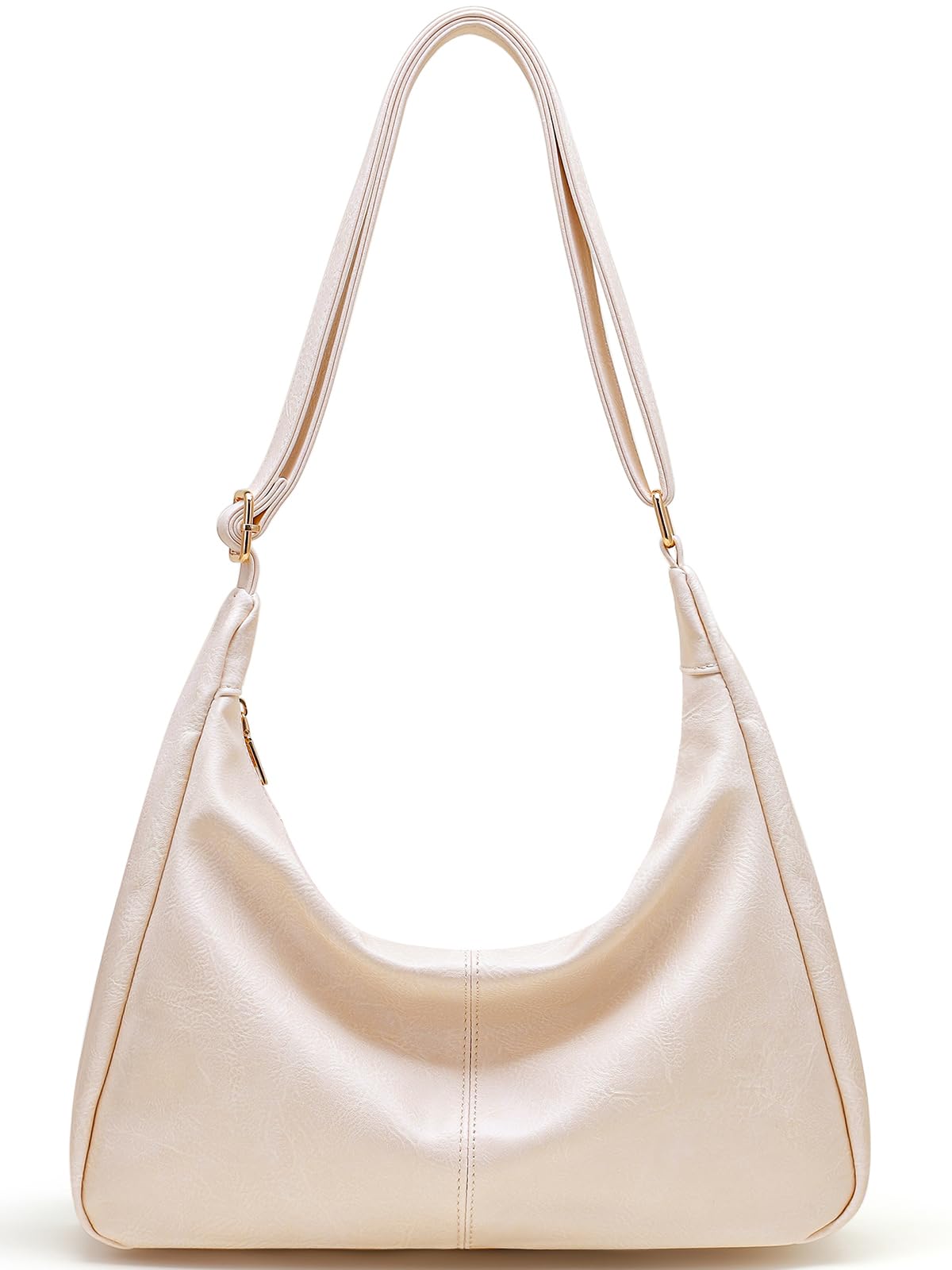 Zfkqzx Hobo Bags for Women Retro Vegan Leather Shoulder Handbag Foldable Slouchy Tote Crossbody Purses