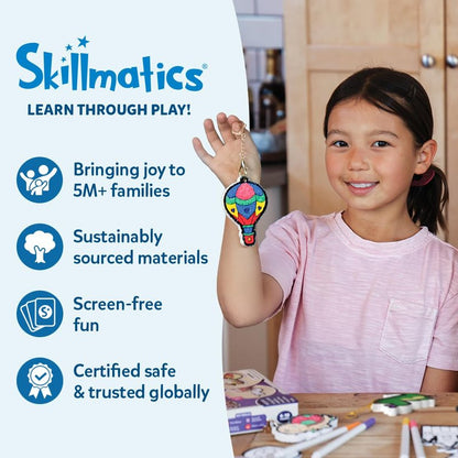 Skillmatics Scissor Skills Activity Book - Snip Snip, 25 Cutting Activities for Preschoolers, Felt Craft Kit, 2 Child-Safe Scissors, Fine Motor Skills, Screen-Free Fun, Gifts for Kids Ages 3-7
