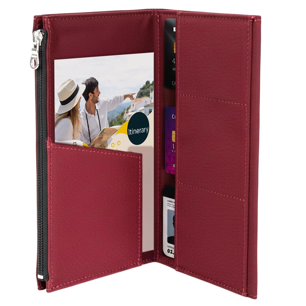 WANDERINGS Zipper Case Card Sleeve Holder Travelers Journal Accessory for Regular Size Refillable Travel Journals - 4.25" x 8.25" - 100% Cotton Fabric Planner Accessories for Standard Notebooks