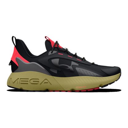 Under Armour Men's UA HOVR Mega 2 MVMNT Sportstyle Shoes Athletic Sneakers (Black/Grey/Green/002, US Footwear Size System, Adult, Men, Numeric, Medium, 8.5)
