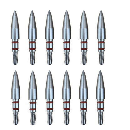 100/125/150/200 Grains Archery Field Points Practice Field Tips, Stainless Steel Archery Target Practice Hunting Arrow Tip for Recurve, Compound Bow Crossbow, Screw in Broadheads (A 17/64″-100grains)