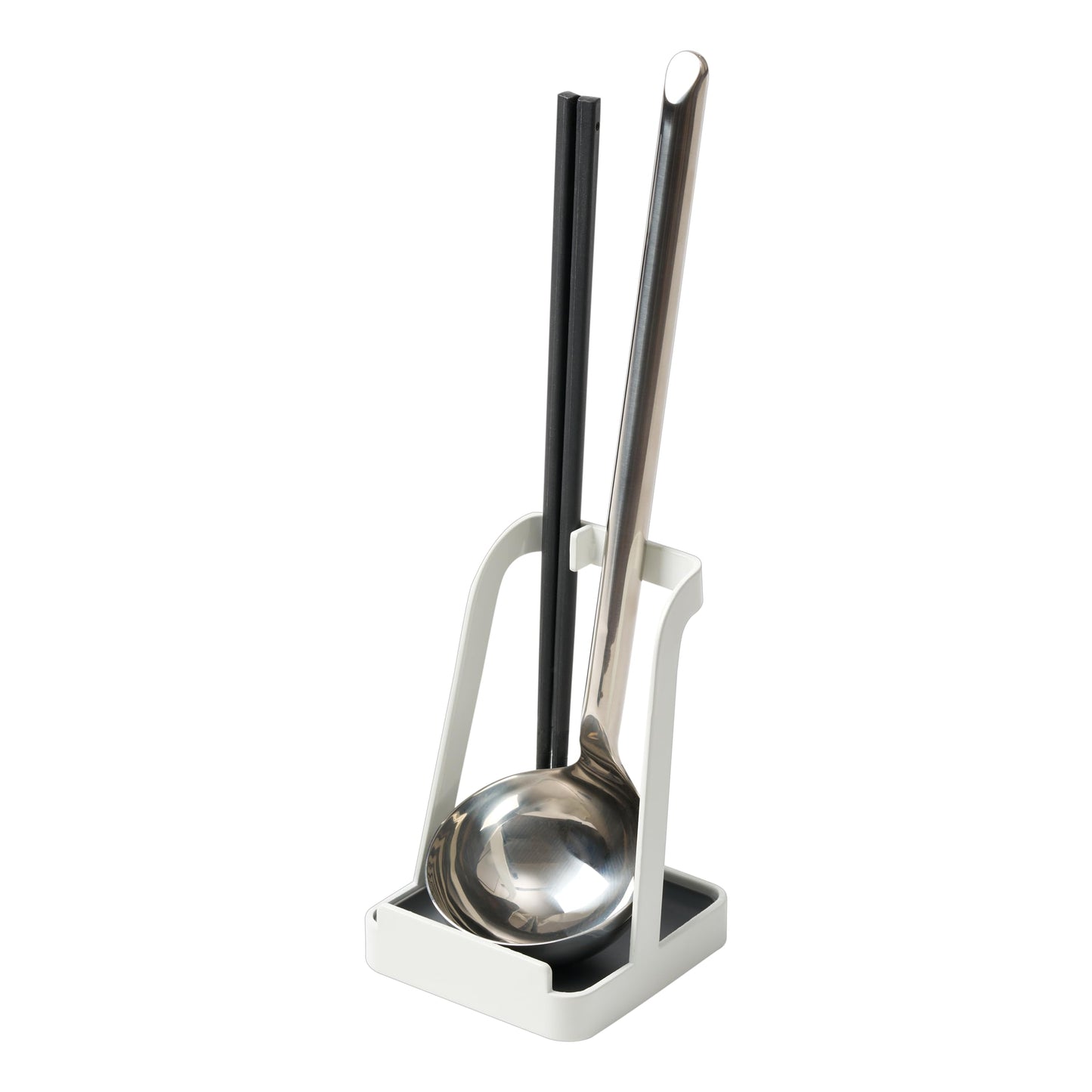 Yamazaki Home Tower Lid & Ladle Stand - Large, Kitchen Stand For Utensils, Lids, And Cookbooks, Heat-Resistant Kitchen Stand - Steel
