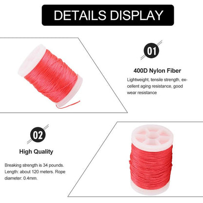 Alomejor Bow String Serving Thread, Easy to Use Archery Bowstring Repair Nylon for Archers Outdoor Enthusiasts Hunting Target Practice Bow Maintenance