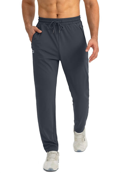 G Gradual Men's Sweatpants with Zipper Pockets Tapered Joggers for Men Athletic Pants for Workout, Jogging, Running (Grey, X-Large)
