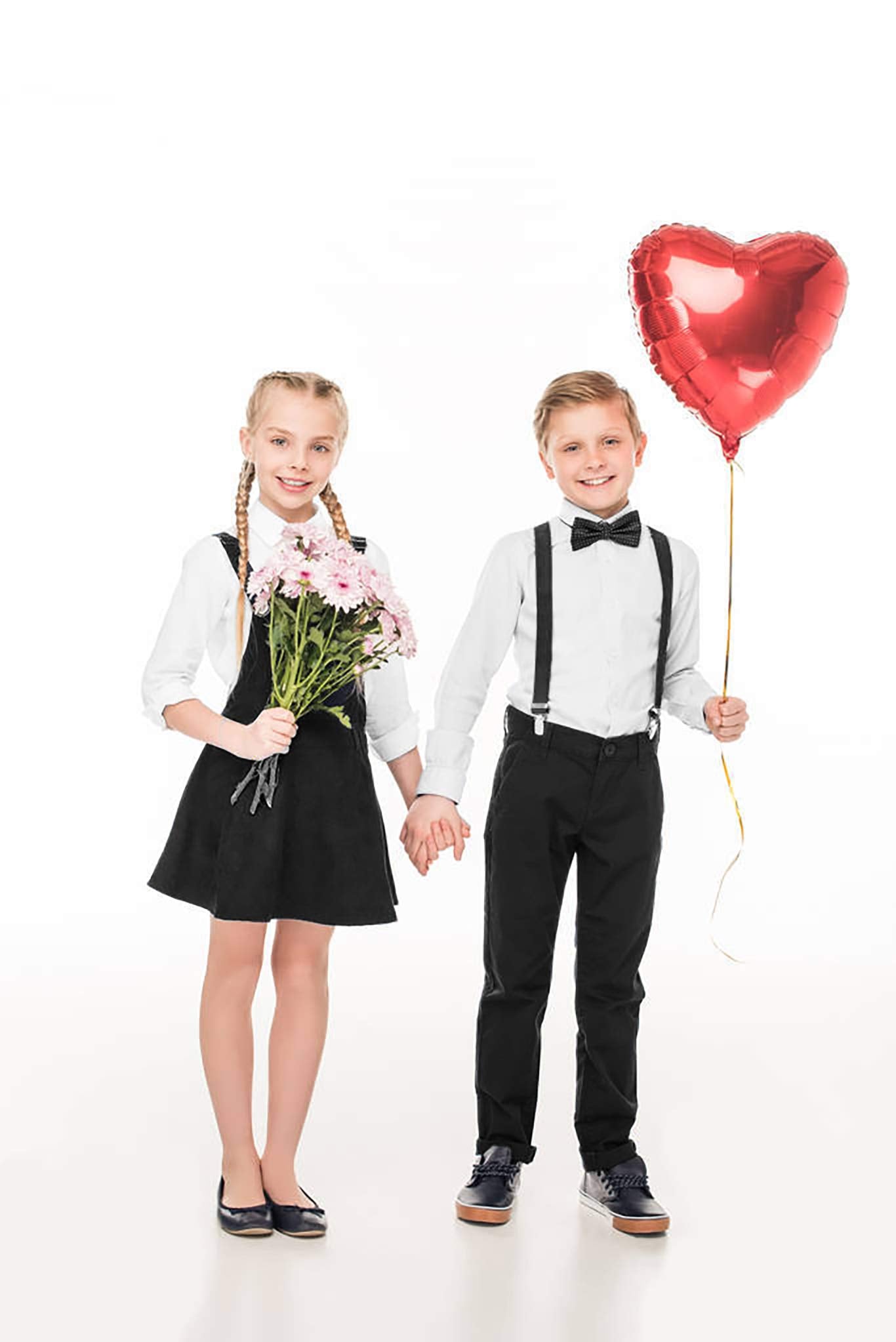 Moulen 1 Inch Durable Suspenders for 3Y-9Y Kids Boys Girls, Charcoal-Gray, 26 Inch