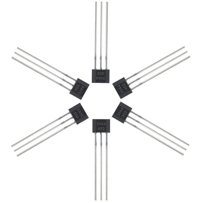 ALLECIN 20Pcs A3144 3144 Hall Effect Sensor OH3144 AH3144E 3Pins Magnetic Detector