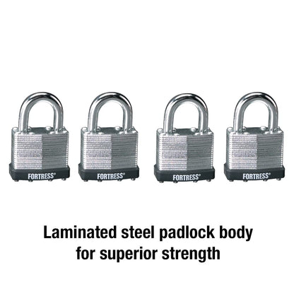 Master Lock 1803Q Fortress Outdoor Padlock with Key, 4 Pack Keyed-Alike