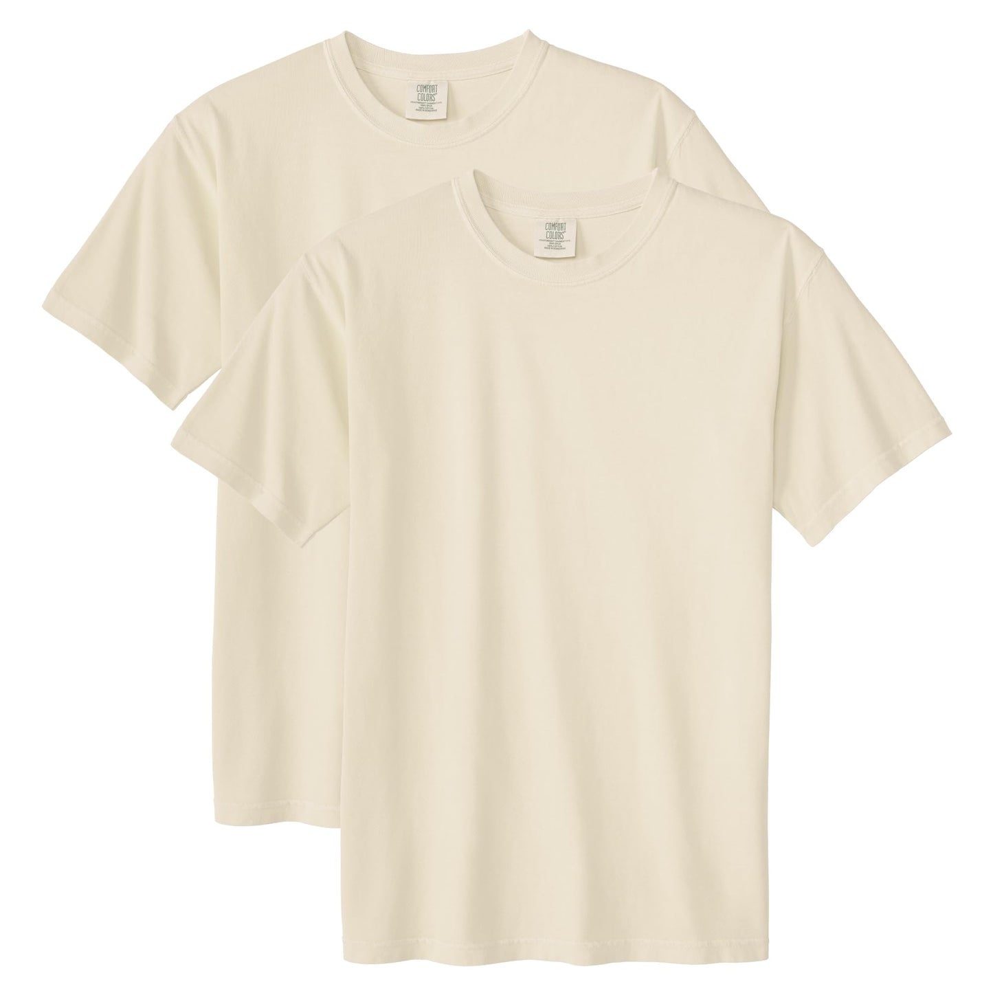 Comfort Colors Adult Heavyweight Short Sleeve Tee, Style G1717/G1745, Ivory (2-Pack), X-Large