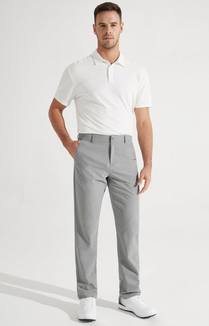 Libin Men's Work Pants Comfy Golf Pants 34" Quick Dry Lightweight Dress Slacks Business Casual Clothing for Men Travel HIiking Outdoor, Light Grey, 38W x 34L