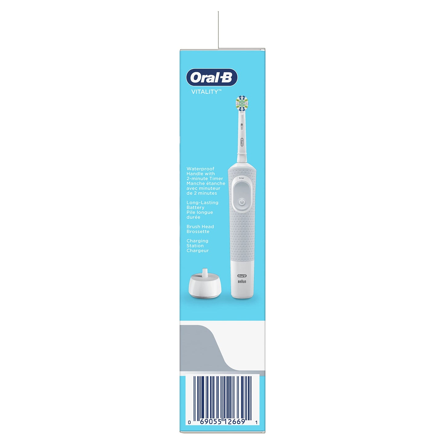 Oral-B Vitality FlossAction Electric Toothbrush with Replacement Brush Head, Black