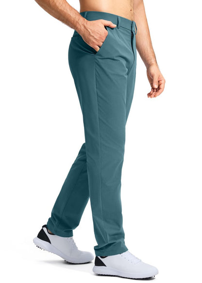 Pudolla Golf Pants for Men Stretch Dress Pants Mens Work Pants 34 Lightweight Quick Dry Casual Slacks Trousers with Pockets(Vivid Blue 32Wx34L)