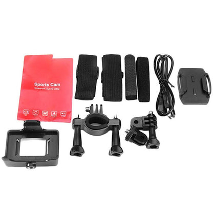 VEMONT Action Camera, 1080P 12MP Sports Camera Full HD 2.0 Inch Action Cam 30m/98ft Underwater Waterproof Snorkel surf Camera with Wide-Angle Lens and Mounting Accessories Kit