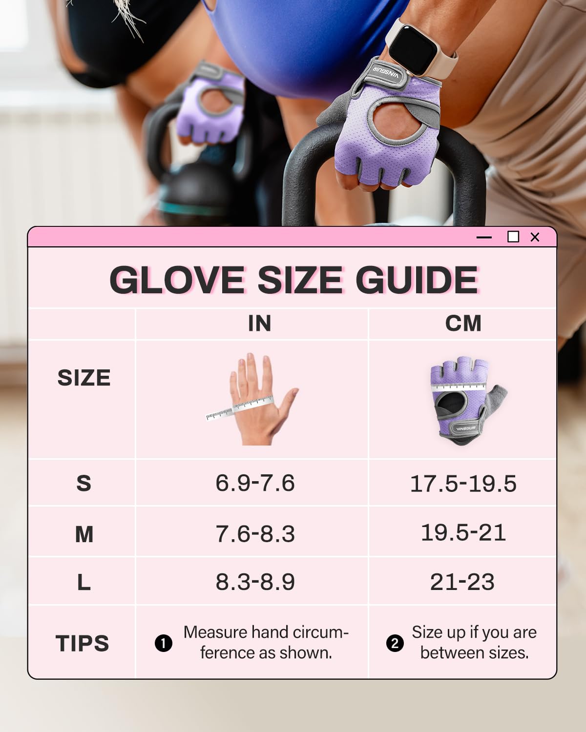 VINSGUIR Workout Gloves for Women and Men, Breathable Weight Lifting Gloves for Gym Exercise, Fitness, Training, and Cycling, with Excellent Grip and Cushion Pads