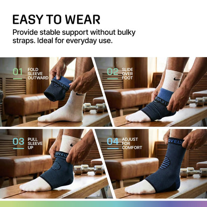 Modvel Foot & Ankle Brace Socks for Sprained Ankle Compression Sleeve - Foot Support for Women & Men - Tendonitis & Arthritis Ankle Brace Sports Running, Torn Ligaments & Women Stabilizing Ankle Wrap