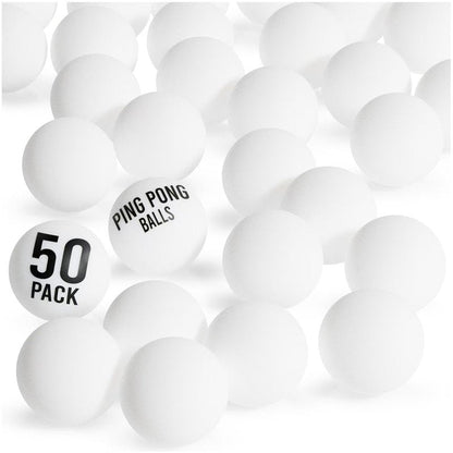 D-Xam 50 Pack White Ping Pong Balls 1 Star 40mm Official Size + Weight Professional ABS Table Tennis Ball for Training & Practice - Durable High Performance
