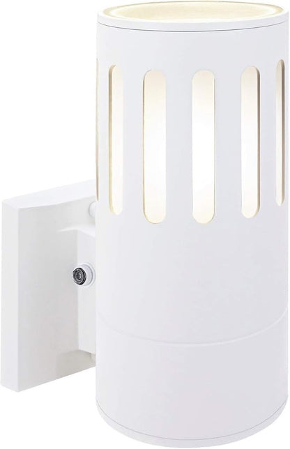 Dusk to Dawn Sensor Outdoor Wall Lantern, Exterior Lighting - ETL Listed, Die-cast Aluminum Anti-Rust Waterproof Wall Mount Cylinder Design – Up/Down Light Fixture for Porch, Garage or Doorway