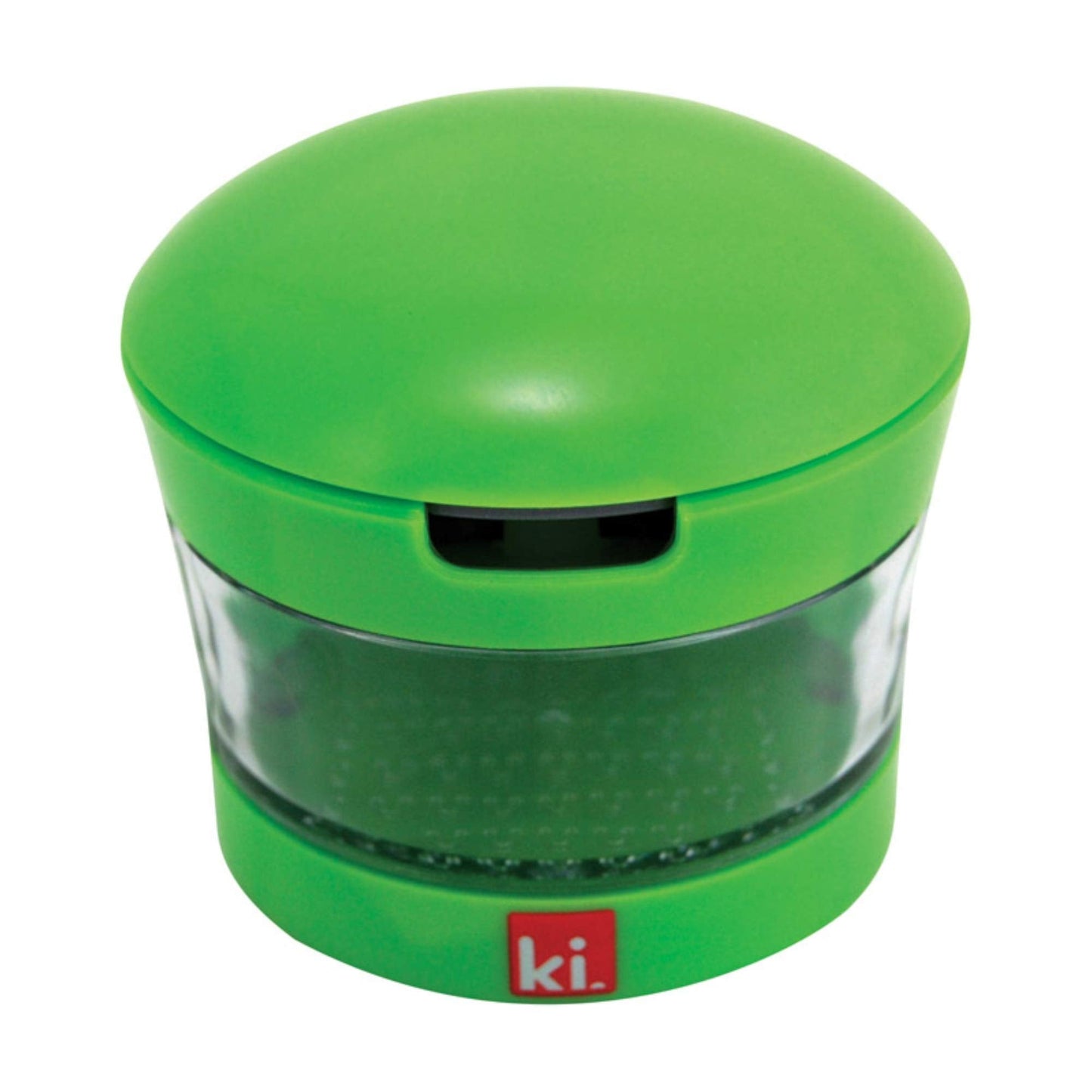 Garlic Perfection Press, Crusher, Mincer, and Storage Container - Easy to Clean - Stainless Steel Blades - White