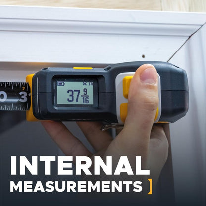 REEKON T1M Utility Digital Tape Measure 16 ft (English) – Bluetooth Smart Measuring Tool, 1/32” Accuracy, Saves 1000+ Measurements, LCD Display, 150 Hour+ Battery Life & Rechargeable