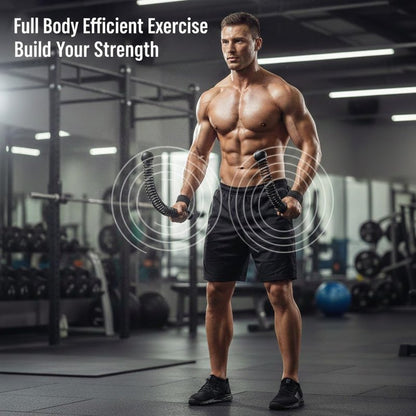 Upgrade Weighted Ropeless Battle Ropes, 2PCS Cordless Battle Rope for Home Gym, HIIT, Quiet Portable Training Rope, Strength, Workout Ropes Versatile Fitness Equipment for Men Women