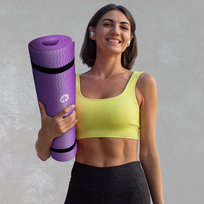 GYMENIST Thick Exercise Yoga Floor Mat Nbr 24 X 71 Inches, Great for Camping Cardio Workout Pilates Gymnastics