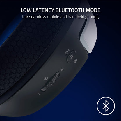 Razer Kaira HyperSpeed Wireless Gaming Headset for PlayStation 5 / PS5, PS4, PC, Mobile: 50mm Drivers - HyperClear Cardioid Mic - Memory Foam Cushions - Bluetooth - 30 Hr Battery - White & Black