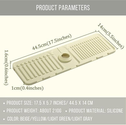 Silicone Sink Splash Guard, Non-Slip Faucet Mat