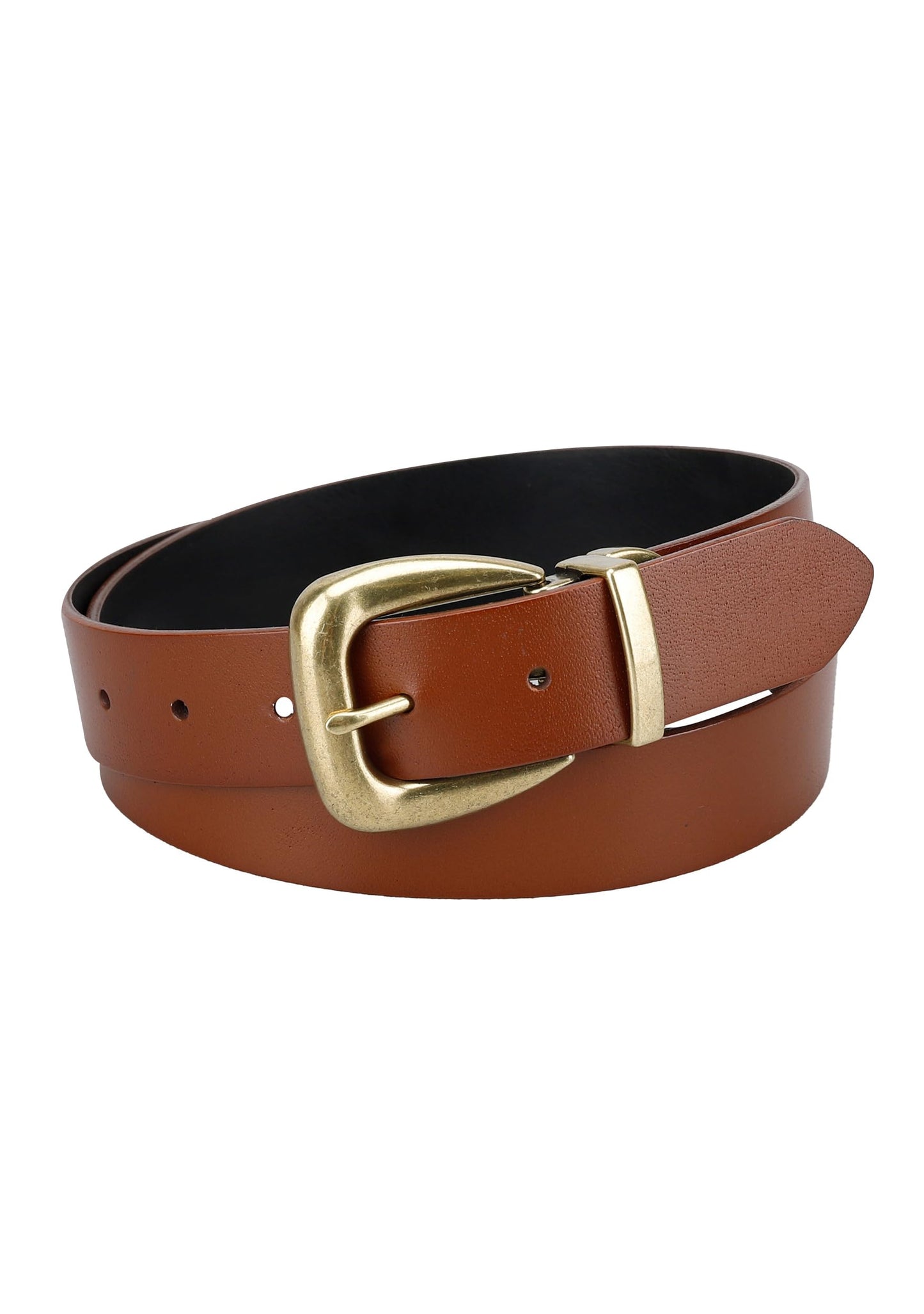 Levi's Women's Reversible Western Buckle Casual Belt, Tan/Black, Large