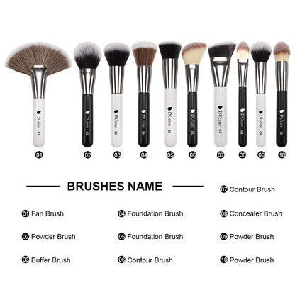 DUcare Makeup Brushes Set Professional 27Pcs Makeup Brushes Premium Synthetic Kabuki Foundation Blending Face Powder Blush Concealers Eye Shadows Make Up Brushes Kit White
