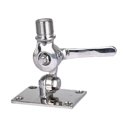 NovelBee Marine VHF Antenna Mount,316 Stainless Steel Antenna Adjustable Base Bracket Holder for Boats