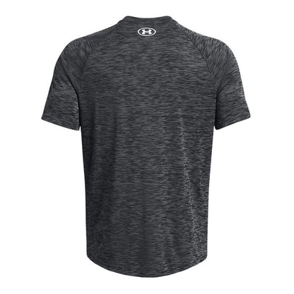 Under Armour Men's Tech Textured Short Sleeve T Shirt, (001) Black / / White, Large