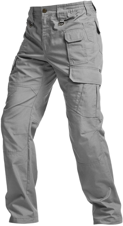 CQR Men's Tactical Pants, Water Resistant Ripstop Cargo Pants, Lightweight EDC Work Hiking Pants, Outdoor Apparel, Duratex Mag Pocket Stone, 42W x 32L